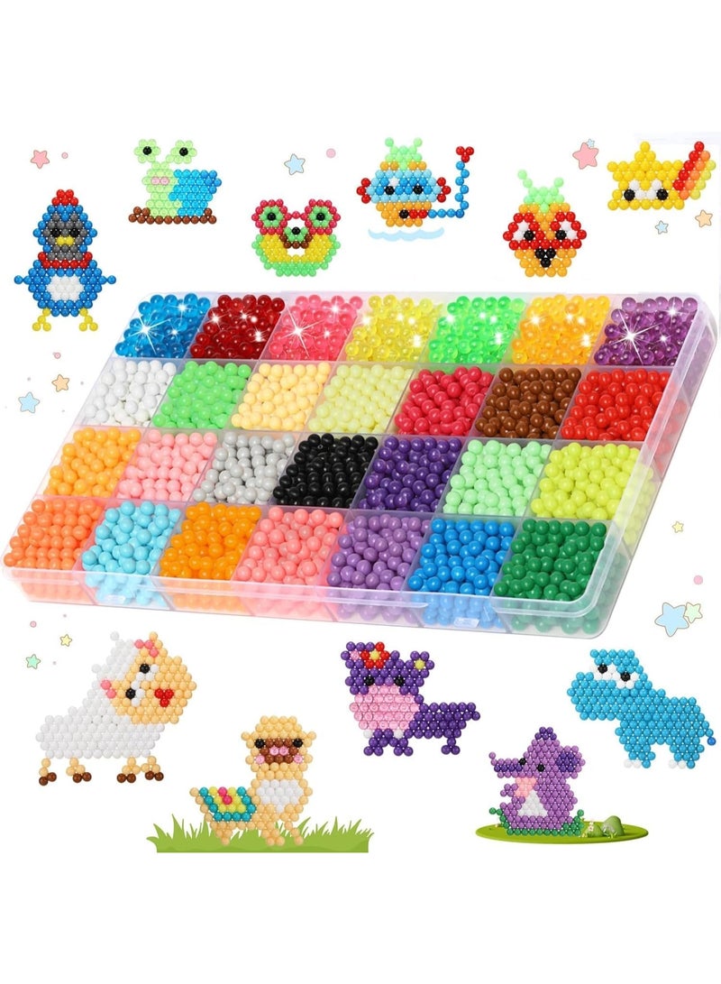 Fuse Beads Kit for Girls Ages 6+ – 1500 Pcs 5mm Beads in 15 Colors with Spray Bottle, Puzzle Guide, Clamps & Chains | Creative DIY Arts & Crafts Gift - Image 1
